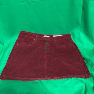 Maroon corduroy skirt